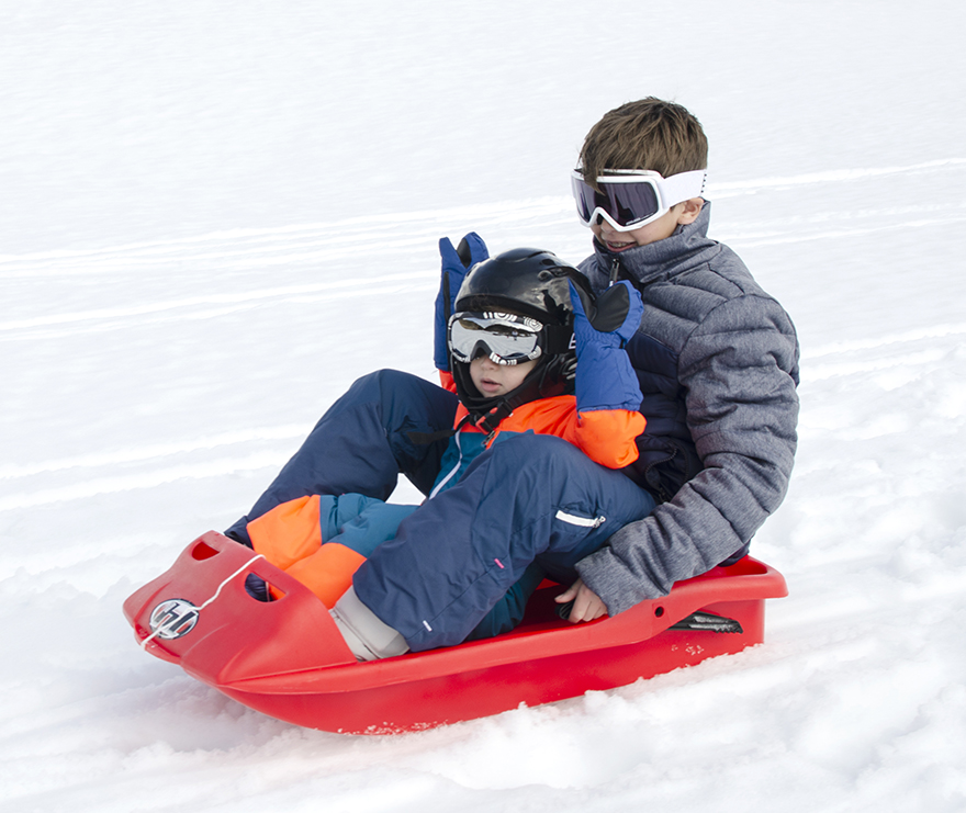 Trineo de Nieve 2 Plazas para Niños Bob Nieve 2 Plazas Trineo con Volante  Stratos 98 x 56 x 23 cm para Niños y Adultos 2 Plazas Trineo Bob 2 Plazas…