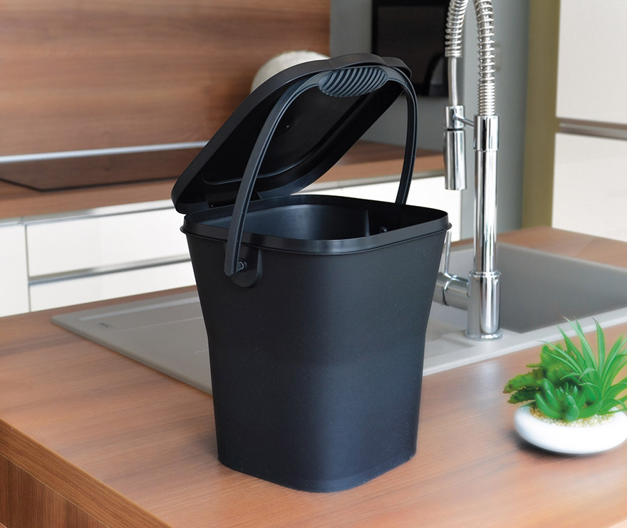 Petite poubelle à compost d'intérieur avec couvercle pour cuisine