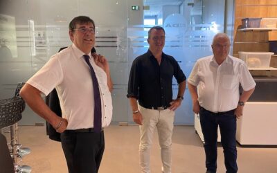 Visita de Patrick Chaize, Senador del Ain y Michel Perraud, Alcalde de Oyonnax